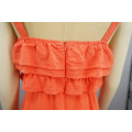 New Design Fashion Girls Sleeveless Ruffle Strap Dress